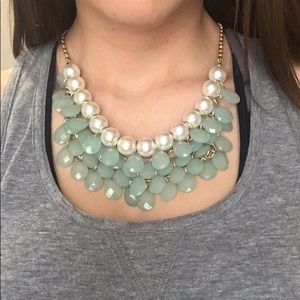 Turquoise and pearl necklace
